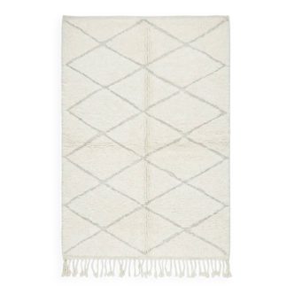 Tapis berbère blanc à losanges
