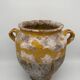 Old yellow glazed terracotta confit pot 19th century France
