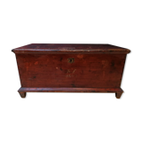 Large vintage chest old wooden trunk