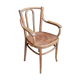 Curved wooden armchair