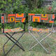 Paire de chaises de camping pliantes vintage - BHV Paris (Années 70)