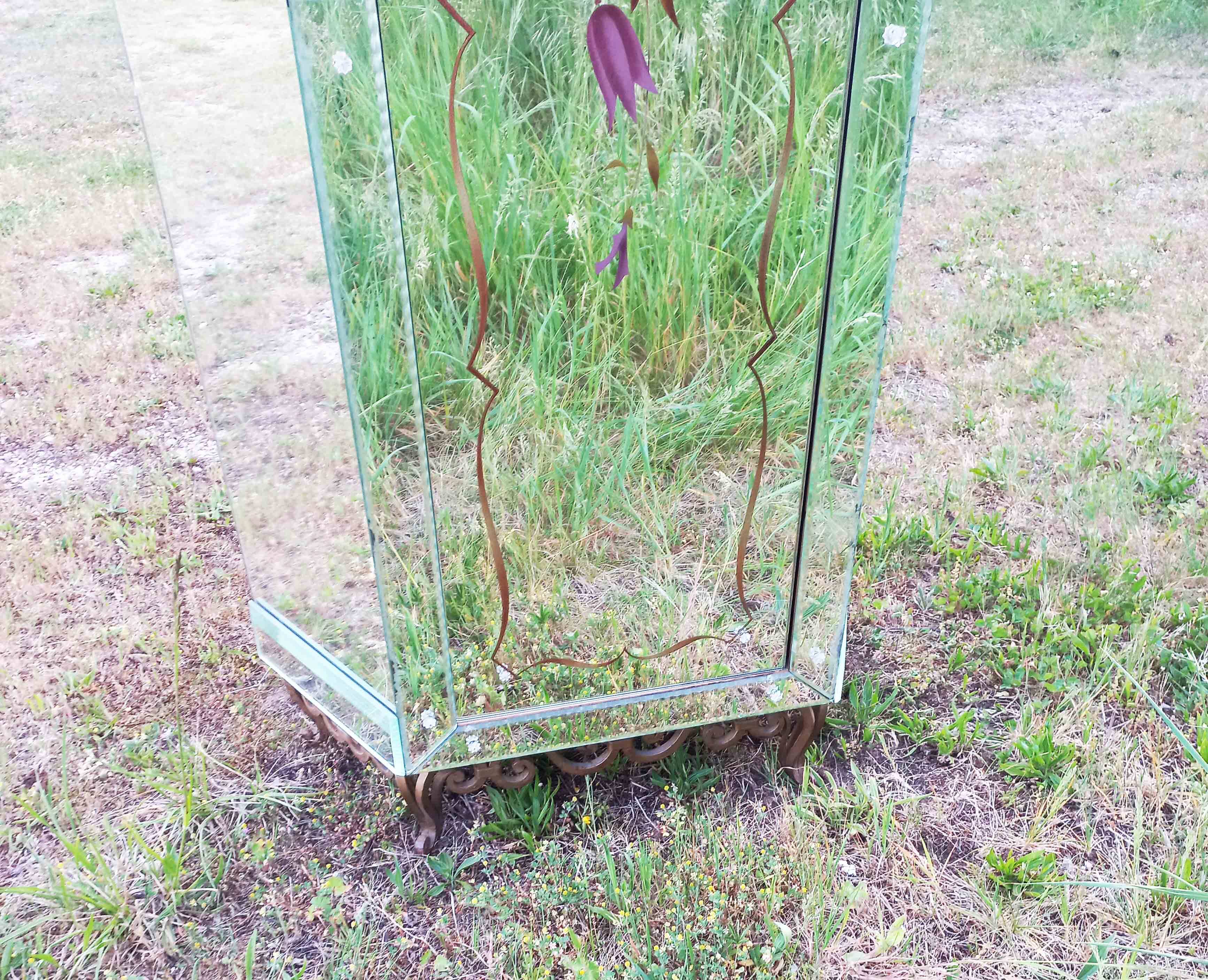 Armoire d'angle Art Déco en miroir