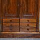 Cabinet de bibliothèque Folio en bois dur William IV vers 1830 avec tiroirs