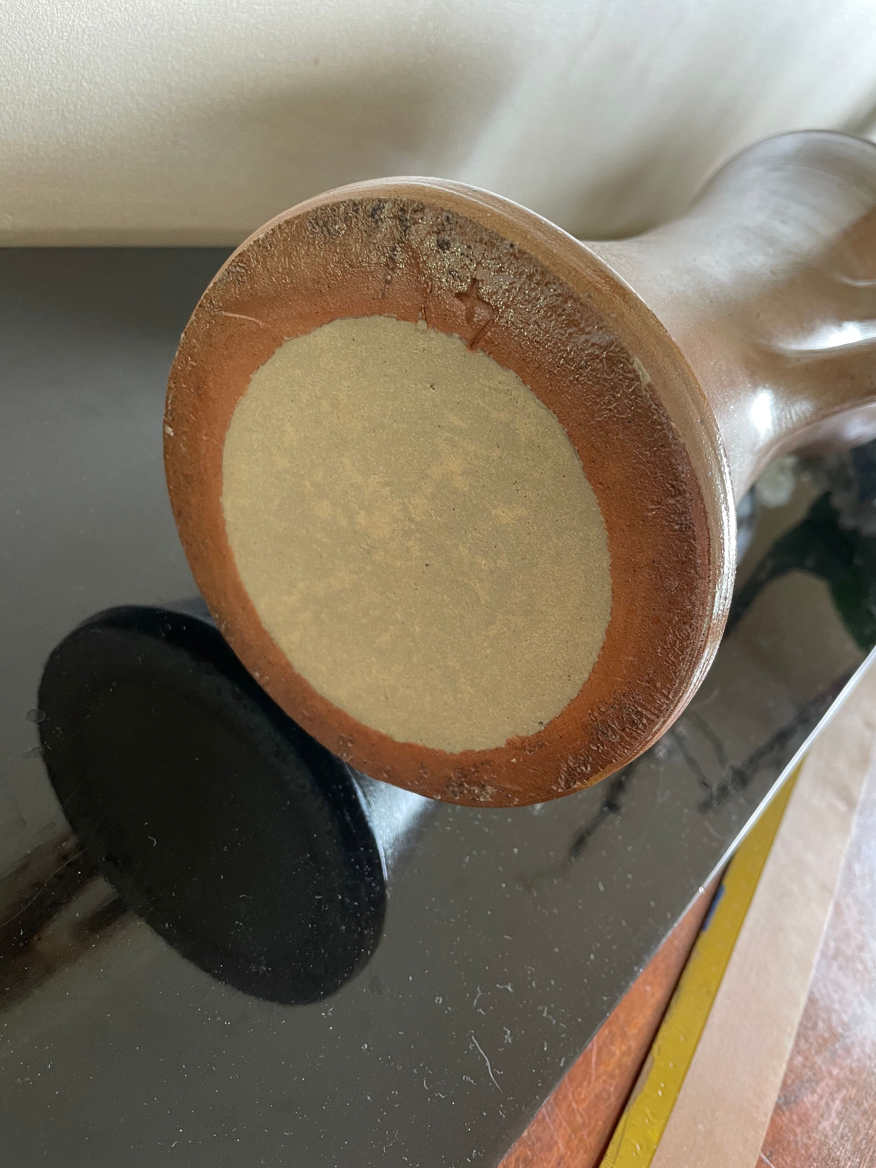 Pitcher in glazed sandstone