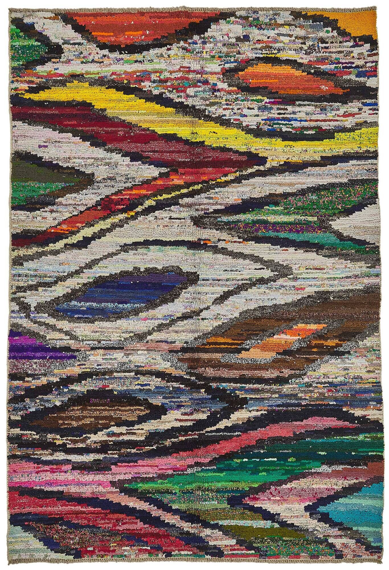 Handwoven Turkish Recycled Boho Rug 172 cm x 256 cm