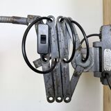 Grey Industrial Scissor Wall Lamp from Elektroinstala, 1960s