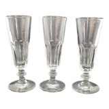3 crystal champagne flutes