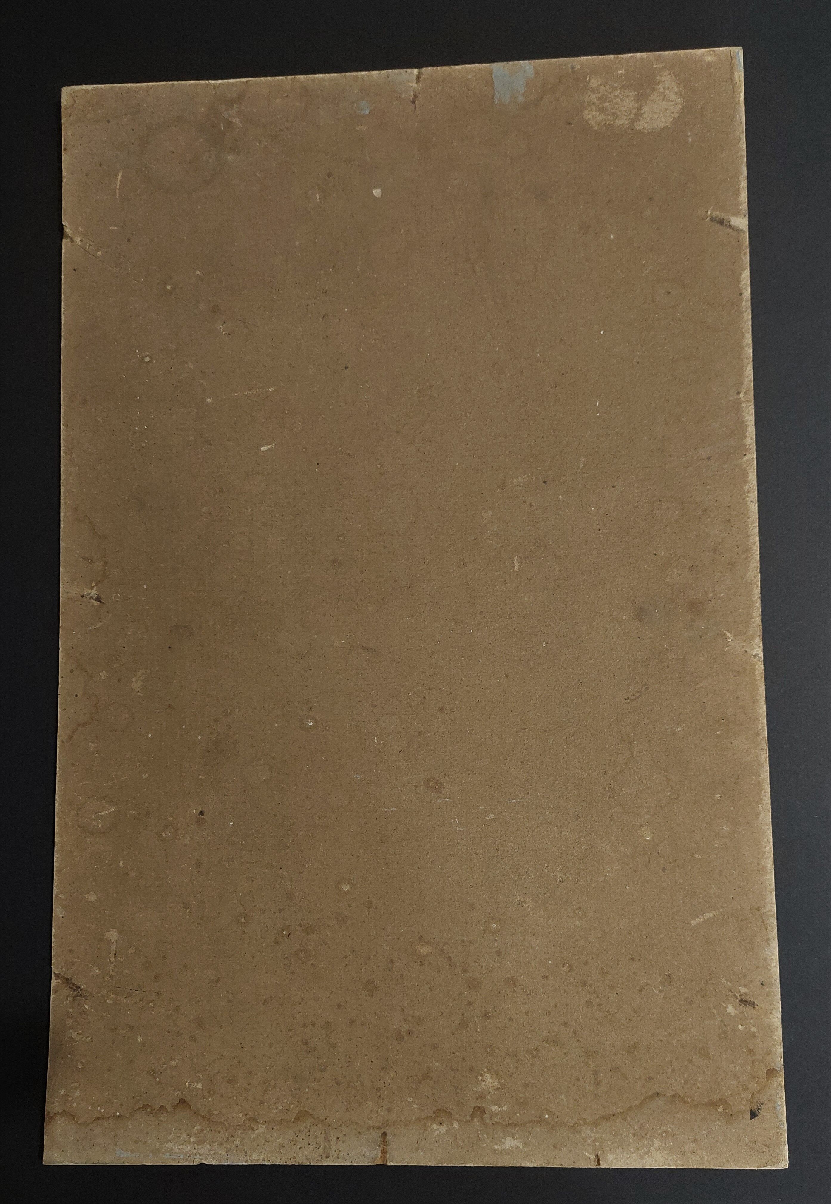 Painting oil on cardboard landscape