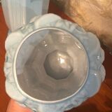 2 Vases opaline bleus anciens Art nouveau motifs chardons