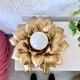 Large golden flower wall lamp
