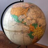 Globe, vintage world map