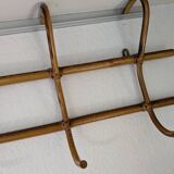 Vintage Rattan Wall Coat Rack