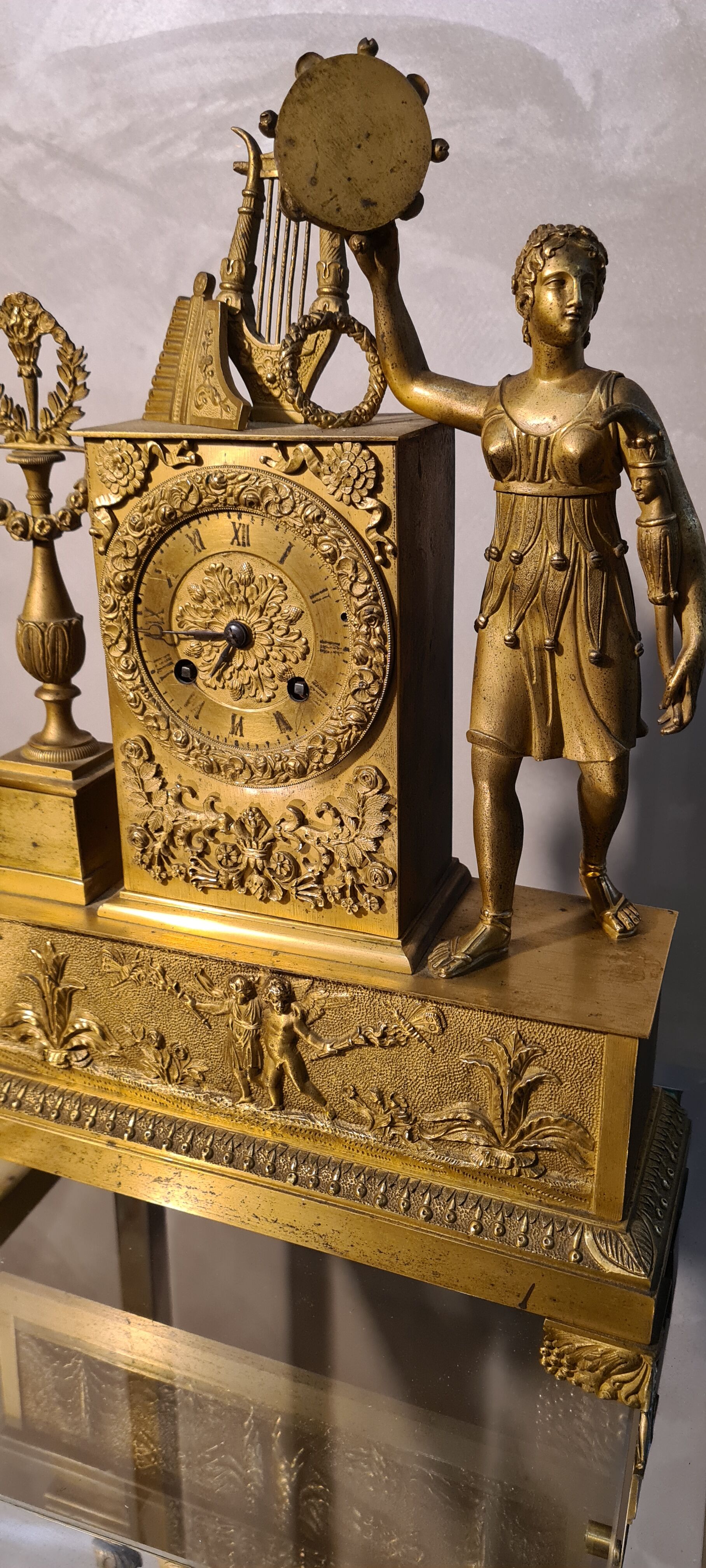 Old bronze clock nineteenth century