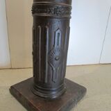 Fifth wheel column in cast iron and wood