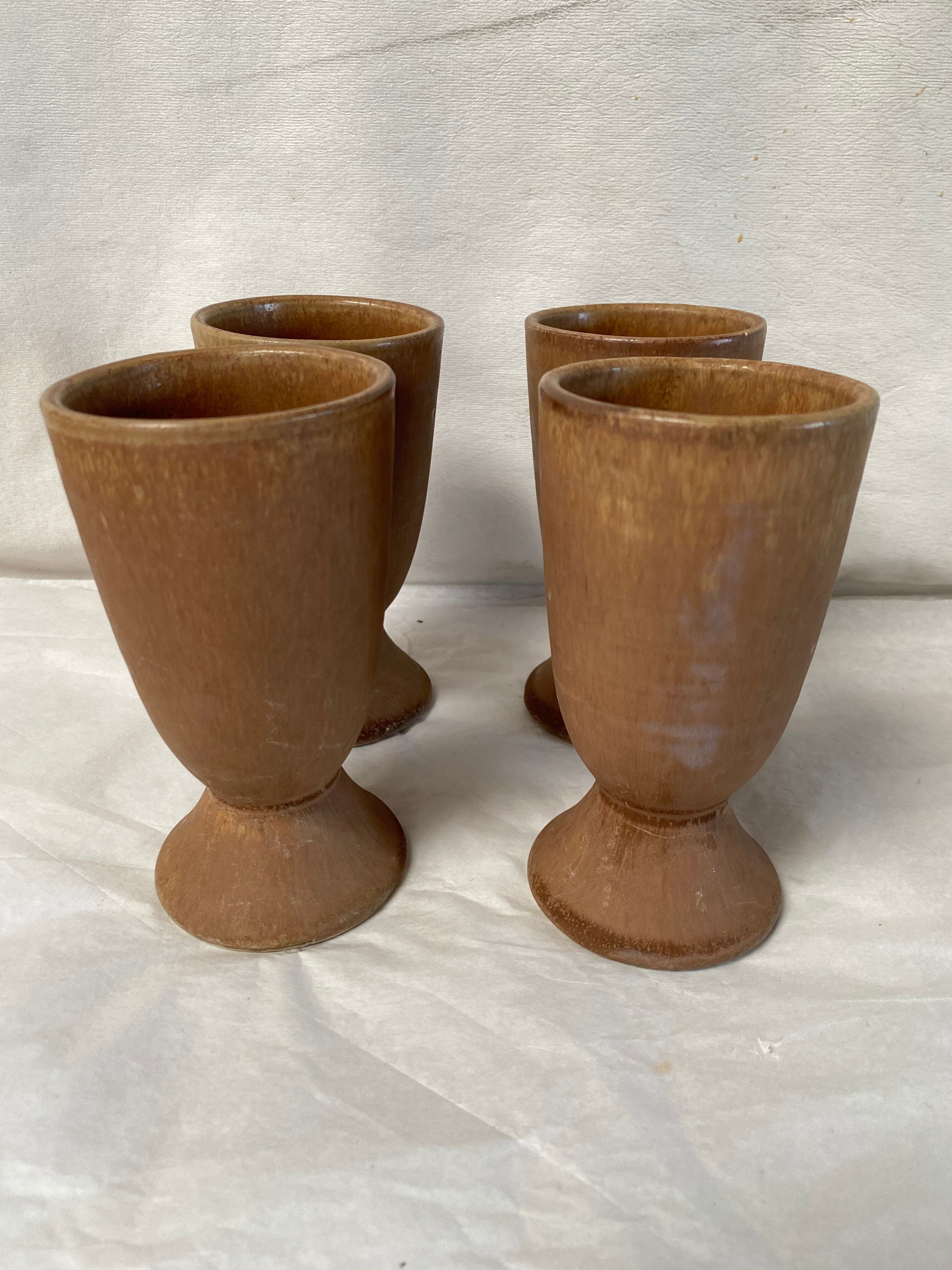 Set of 4 sandstone mug cups