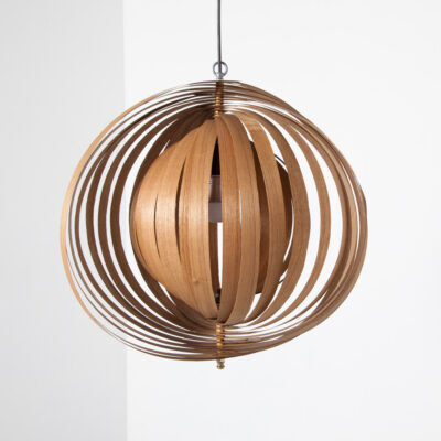 Wooden suspension large kinetic spiral