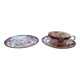 1 cup and two Sarreguemines porcelain saucers