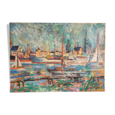 Painting by Léon Chaloin 100 x 73 cm