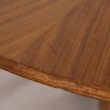 Vintage wooden round table from 1960s designed by Carlo Ratti for Lissoni