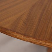 Vintage wooden round table from 1960s designed by Carlo Ratti for Lissoni