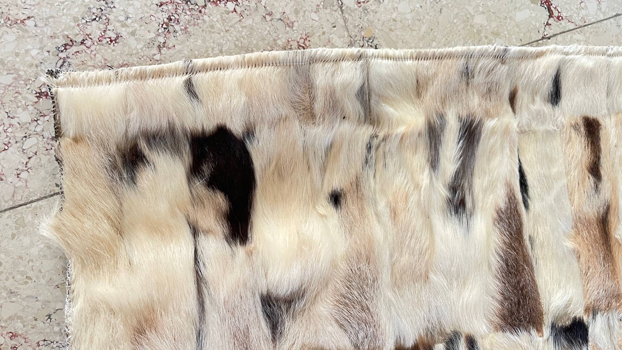 RUG Skin 1970s Beige-Brown - 56 x 107cm
