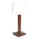 Leather lamp, saddle-stitched, 1960s vintage France.