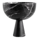 XL black marble pedestal bowl