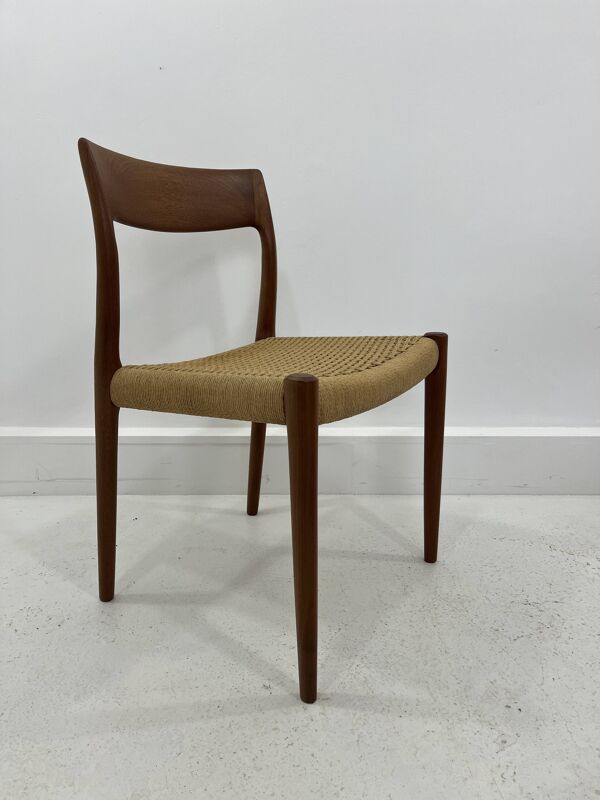 Ensemble de chaises danoises par Niels Møller pour J. L. Møllers, années 1960, ensemble de 4.