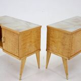 1960s pair of italian bedside tables in high gloss finish