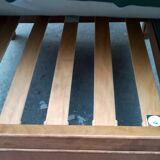 J. Leleu solid oak sofa and armchair
