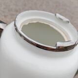 Teapot and its 4 porcelain cups Aluminite R.Frugier