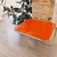 Vintage lot design – Platone table + red Plia chairs – Anonima Castelli