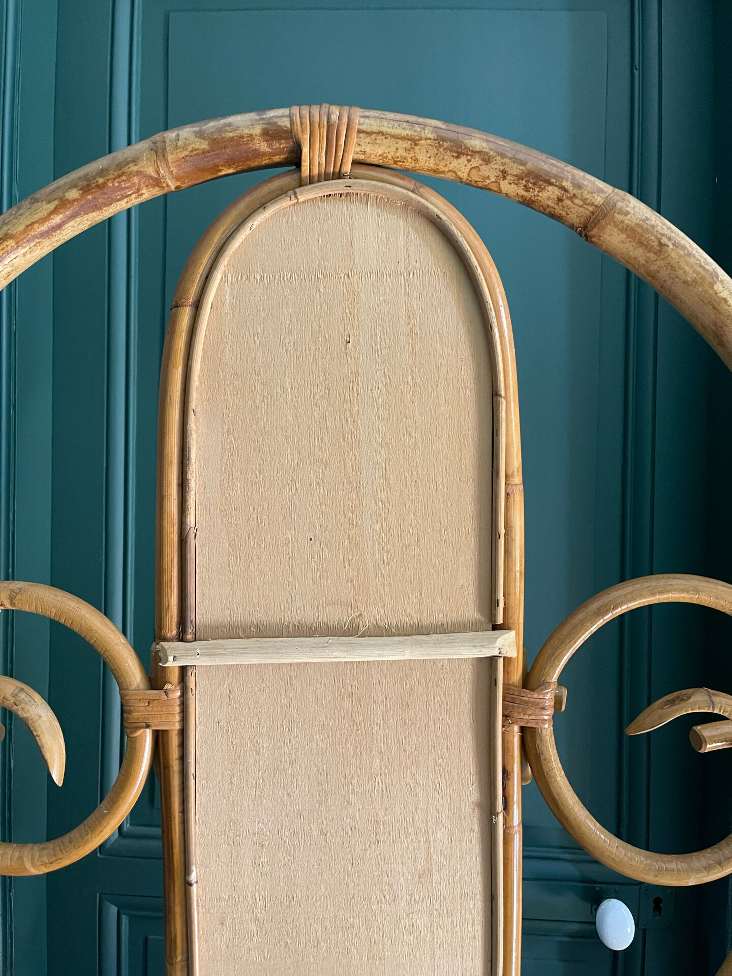 60s bamboo and rattan wardrobe