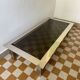 Rectangular coffee table in chrome steel and smoked glass from the 70s
