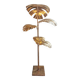 Solid brass plant-shaped floor lamp