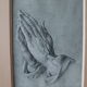 Illustration prints hands in prayer