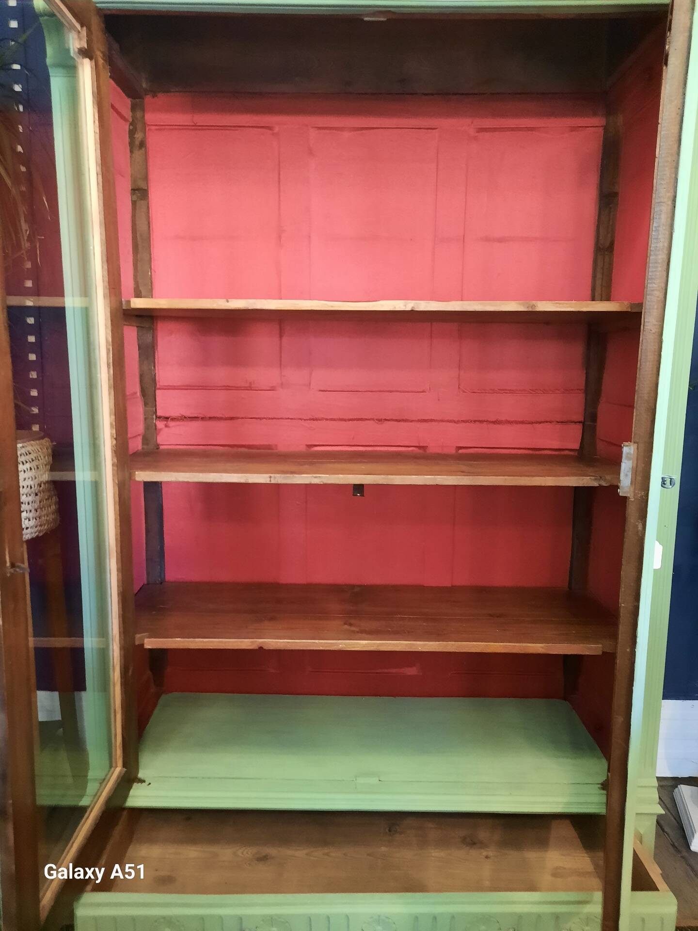 Walnut display cabinet