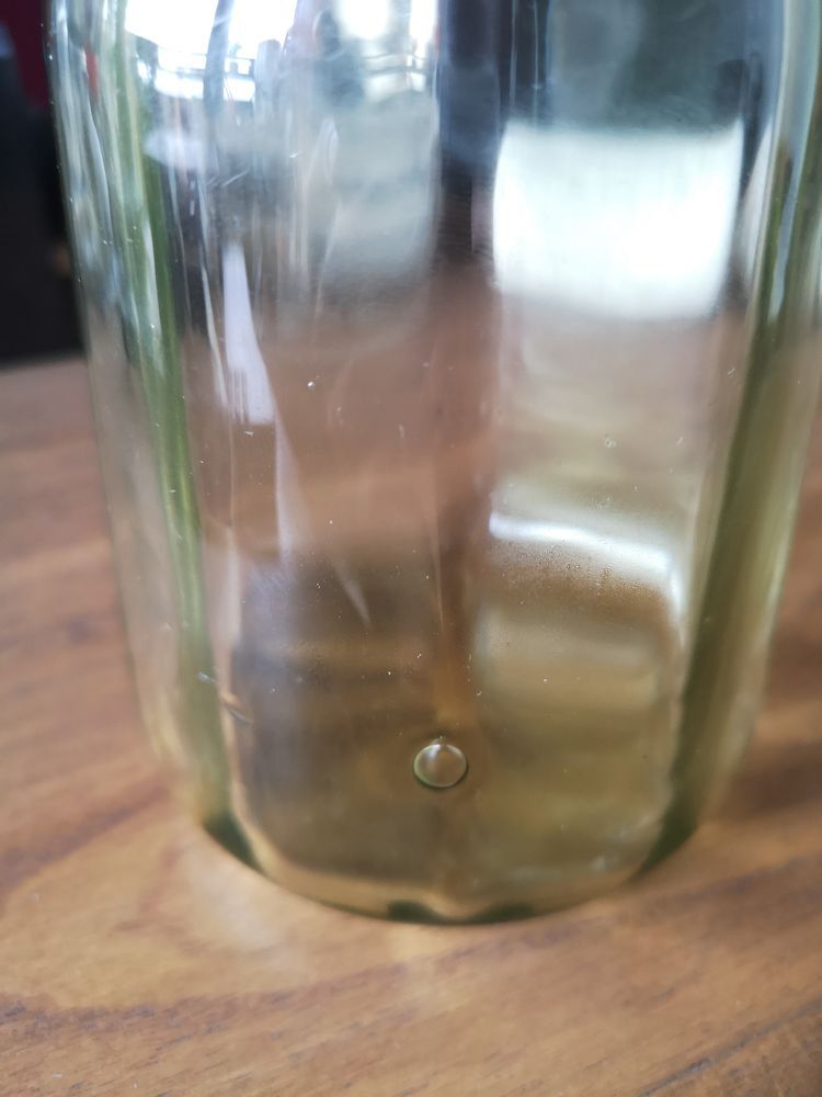 Mouth-blown glass alcohol decanter XIXth century