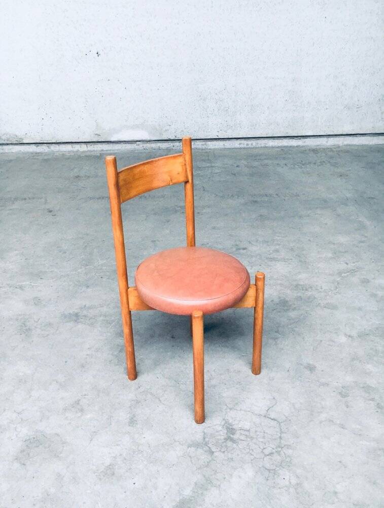 Mid-Century Modern Dining Chairs in the style of Charlotte Perriand, France, 1960s, Set of 4