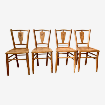 4 antique bistro chairs