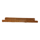 Set of 2 small wicker wall shelves - spice shelves