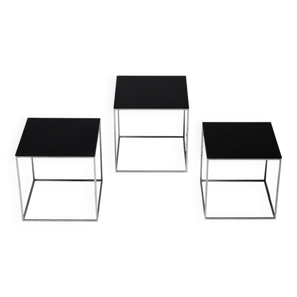 Tables gigognes PK71 de Poul Kjærholm pour E. Kold Christensen, début de la production de 1960