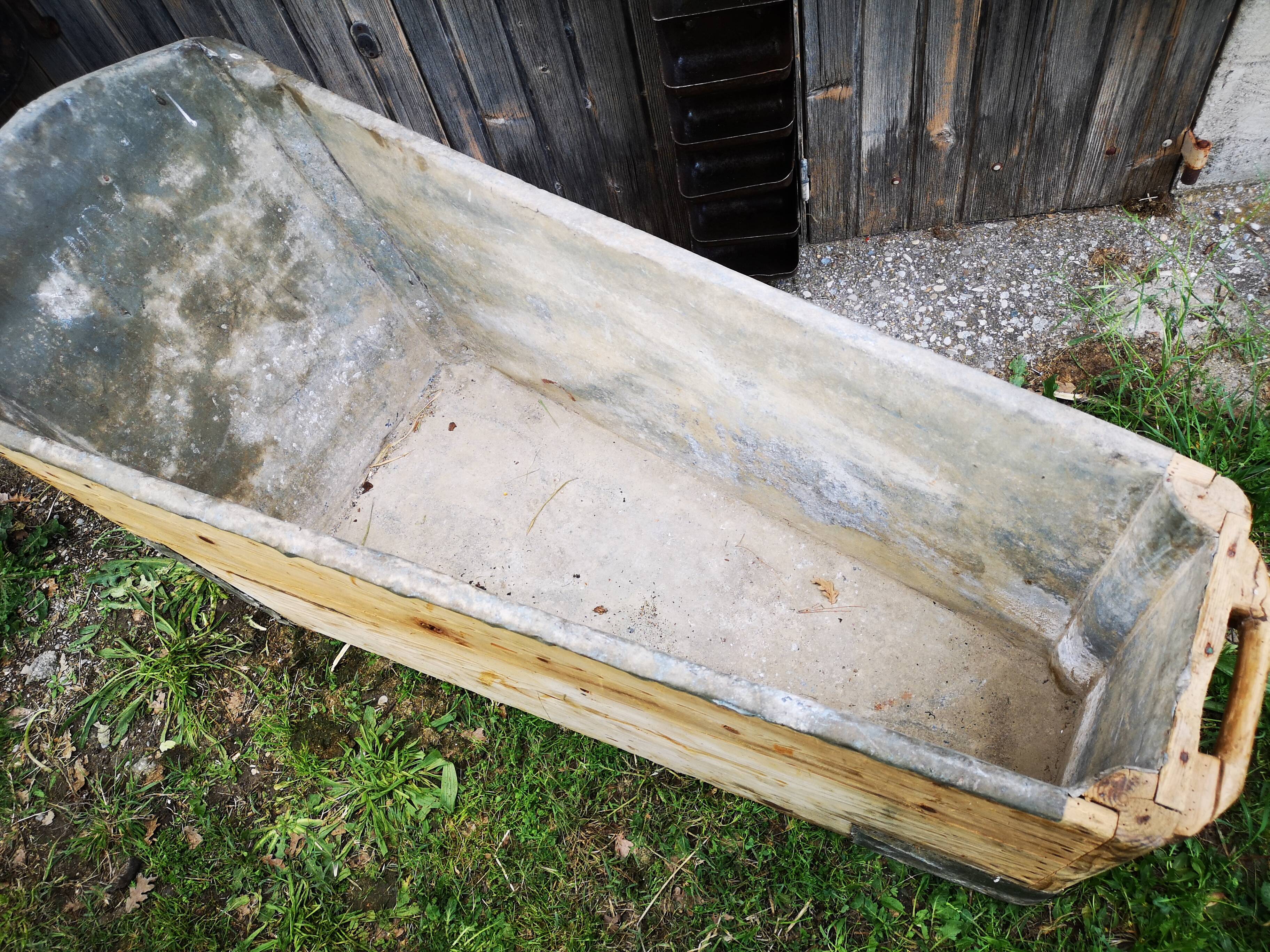 Baignoire bois et zinc