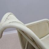 Vintage rattan chaise lounge vivai del sud 1970s