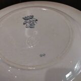4 assiettes creuses en Terre de Fer Longwy modèle "Suzanne"