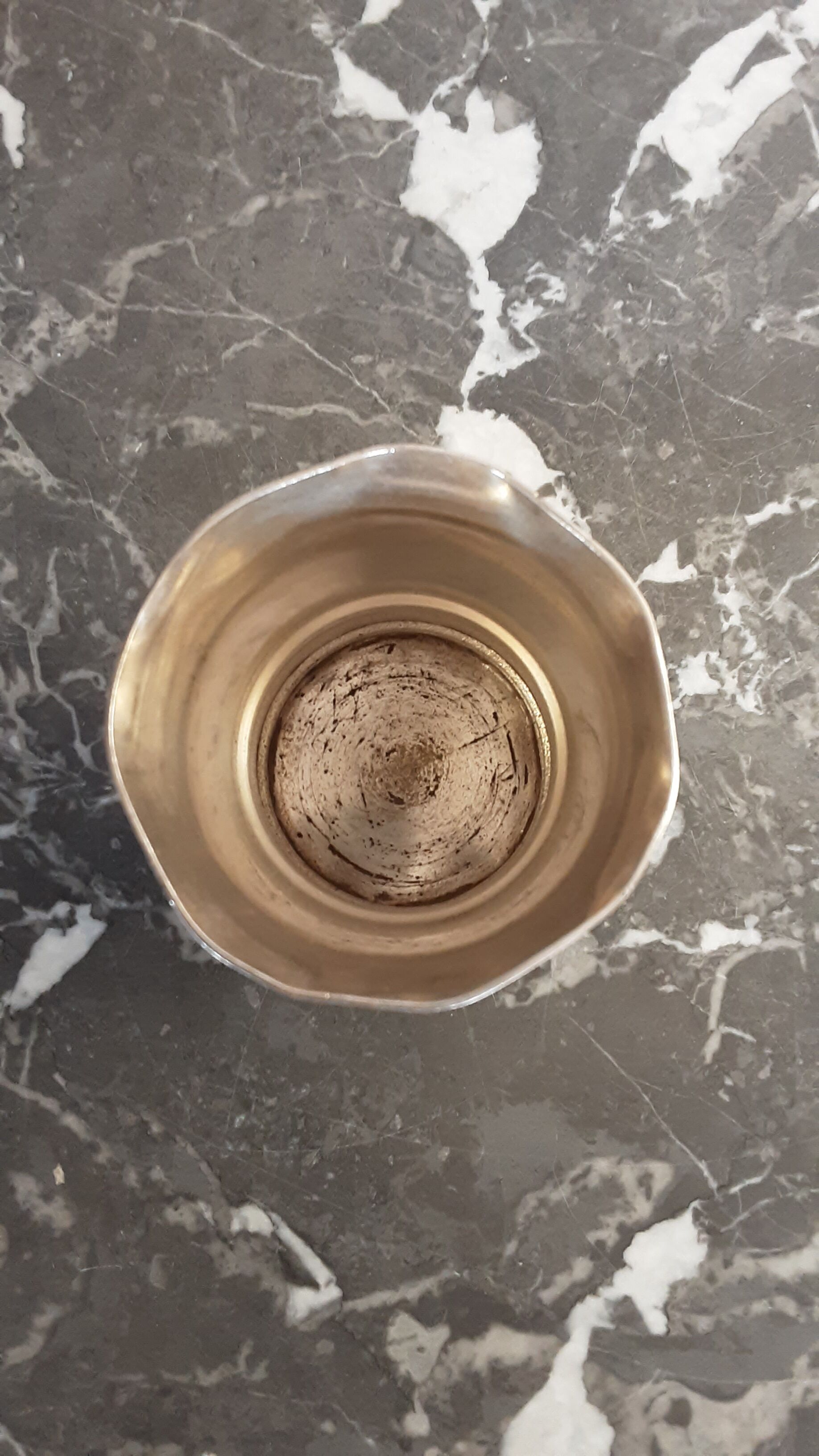 Set timpani and silver coquetier Gulden - vintage