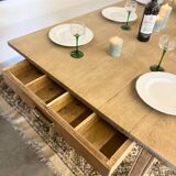 Large renovated solid oak farmhouse table