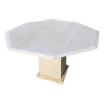 Table octogonale en travertin