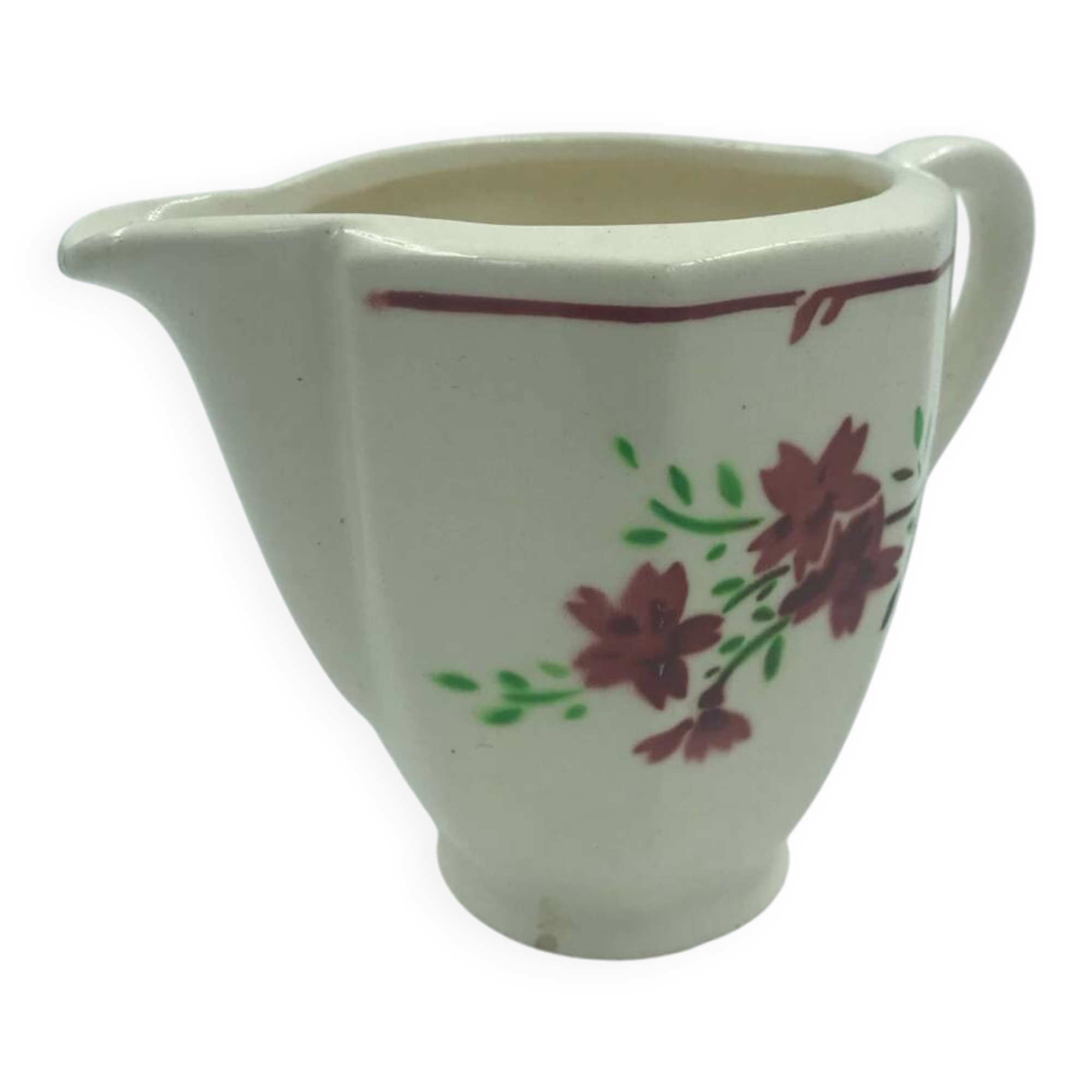 Antique porcelain milk jug Badonviller