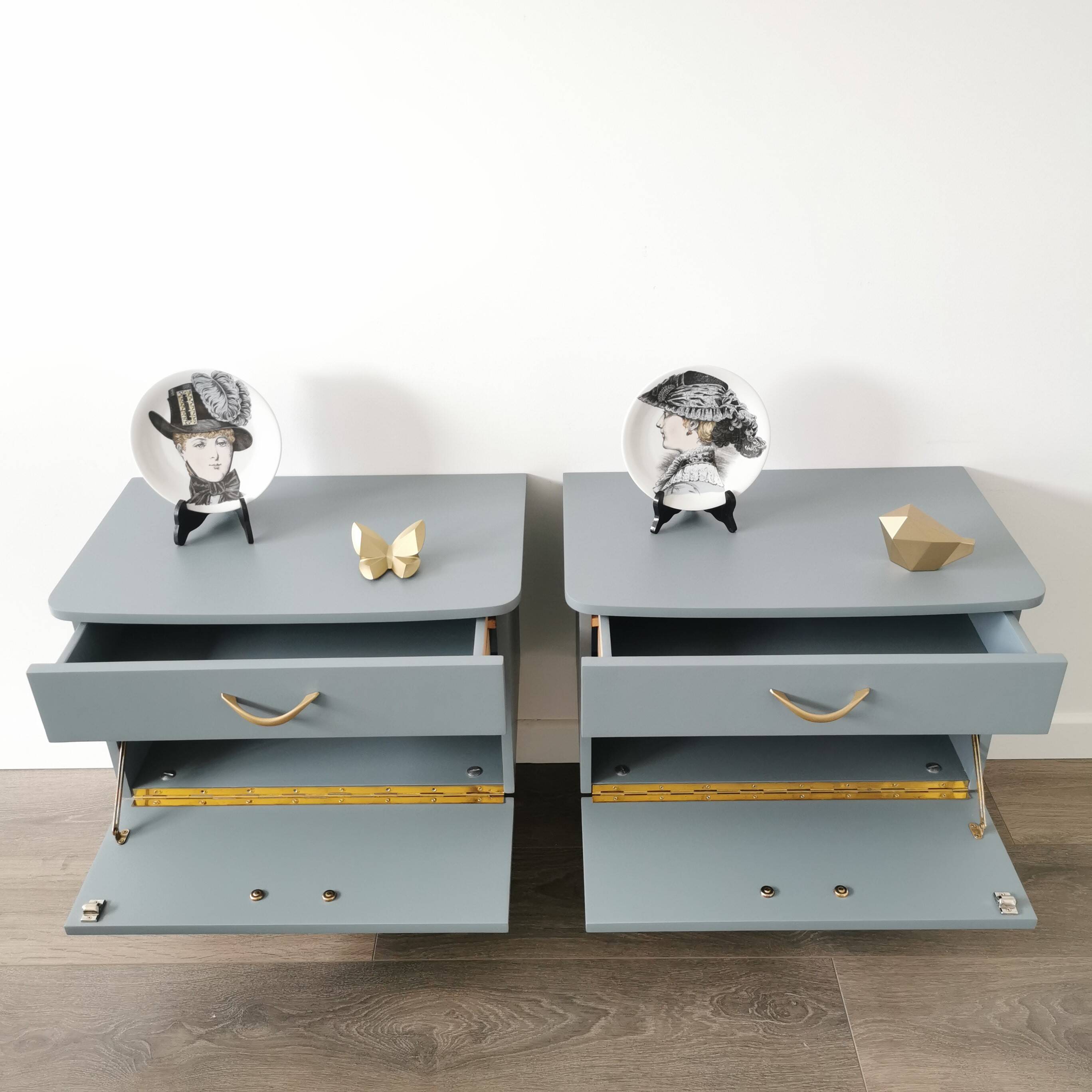 Pair of vintage bedside tables